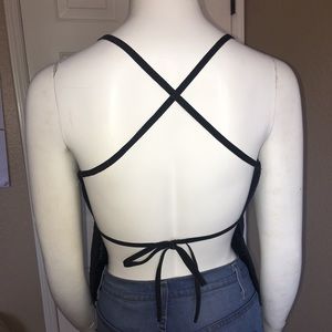 Suede Crossbody Top